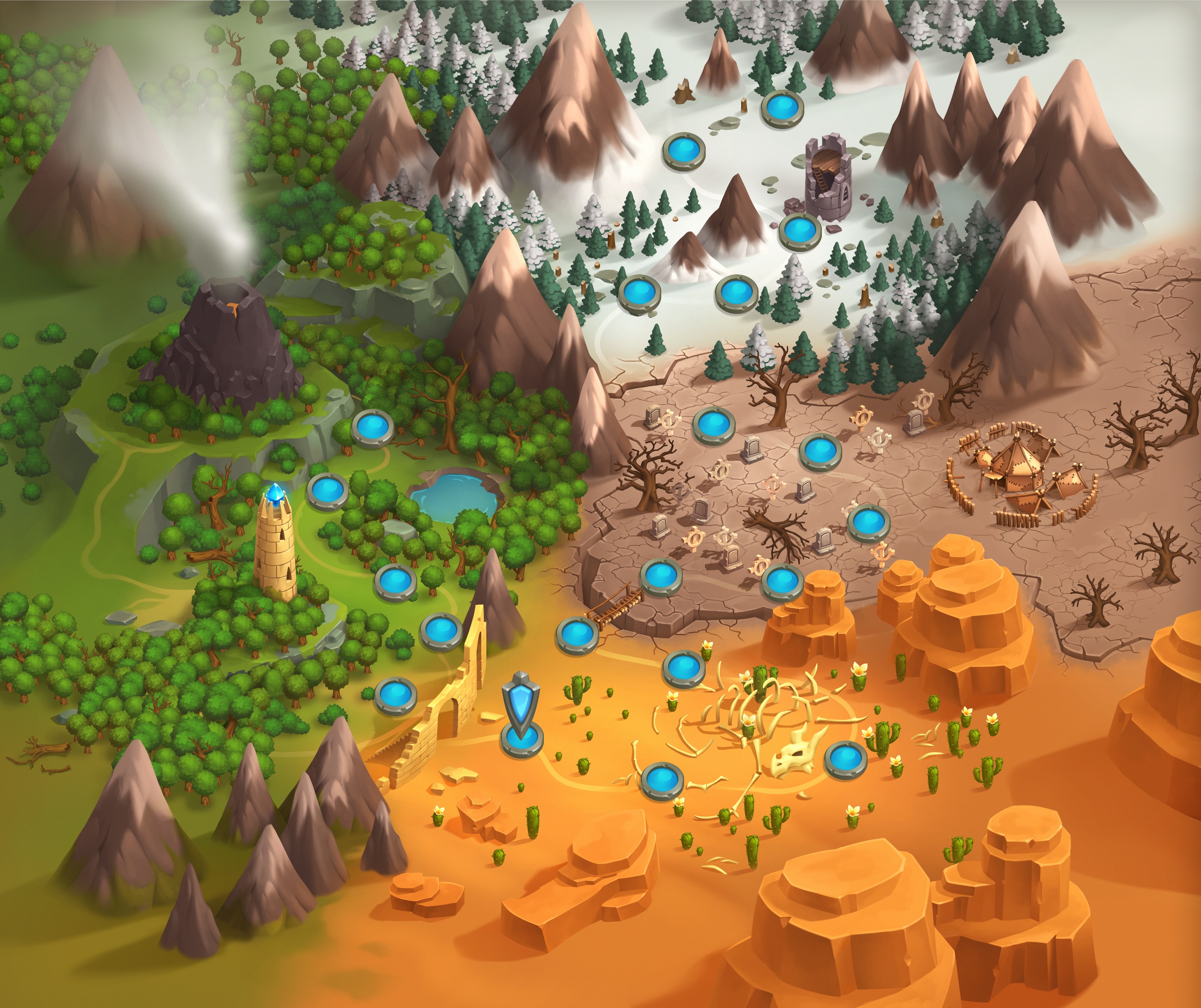 World and biomes / Elemental Rumble