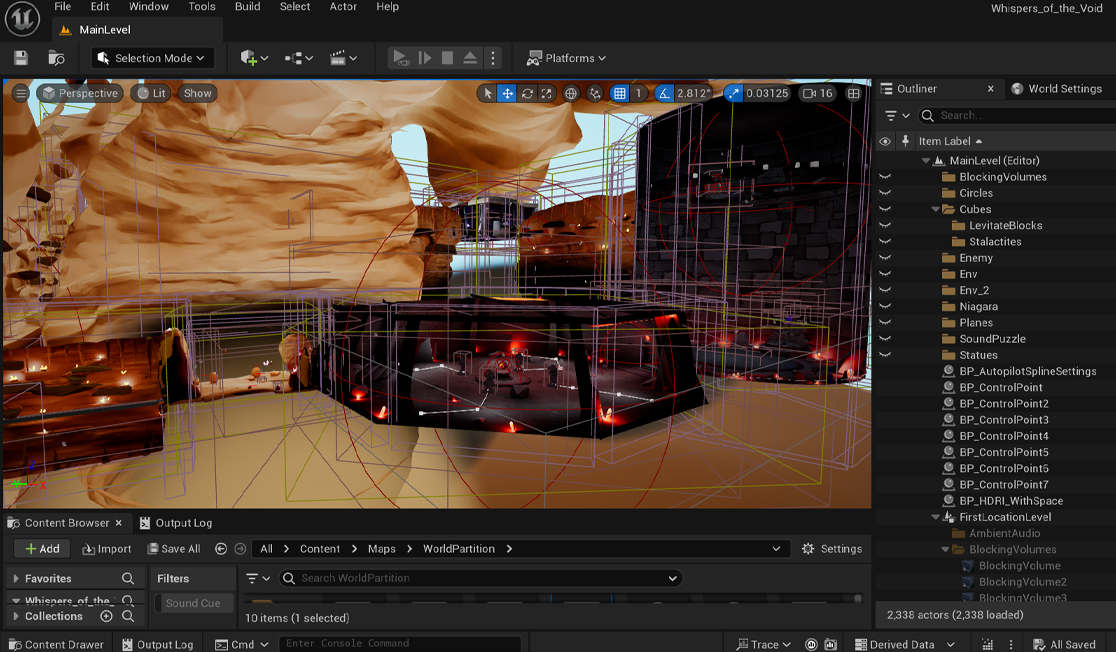 Whispers of the Void: Unreal Engine production view
