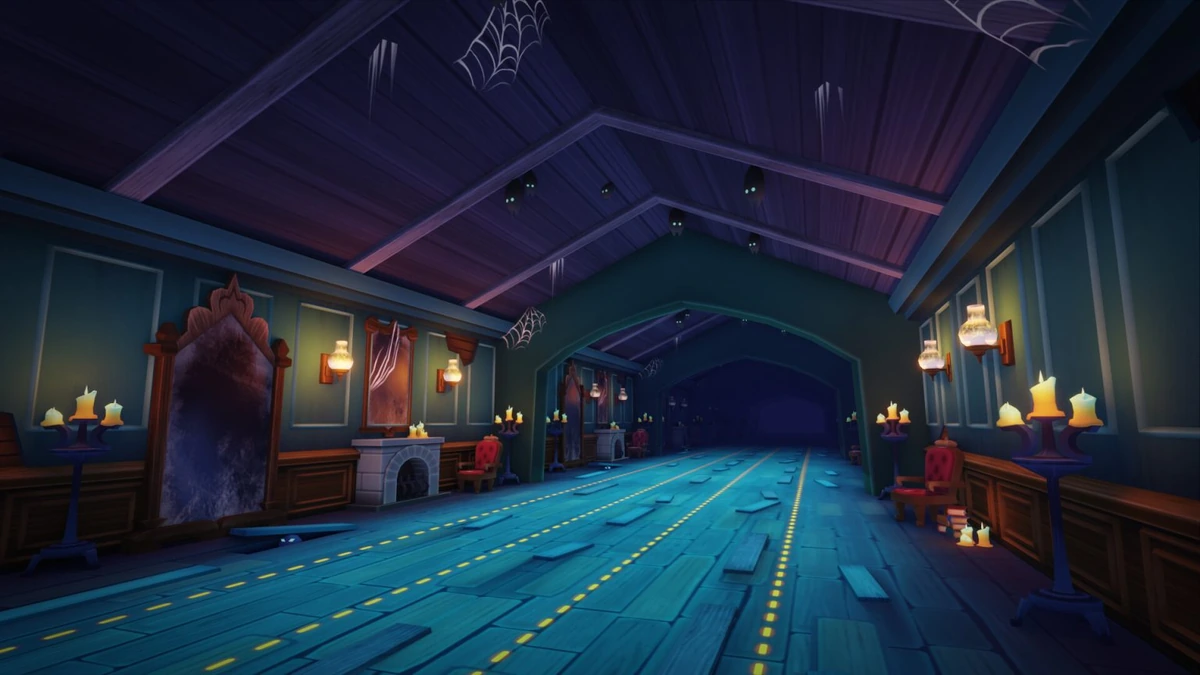 Rival Rides: Haunted House interior