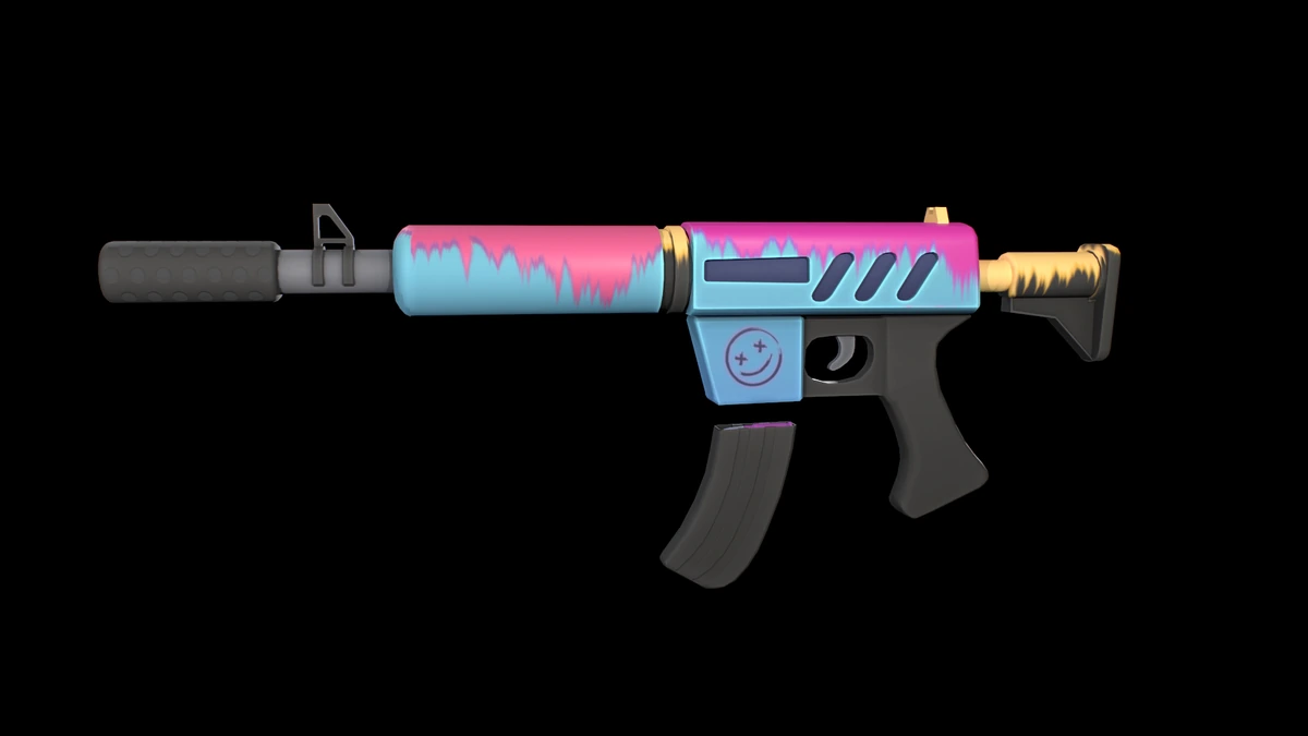 Rival Rides: stylized submachine gun
