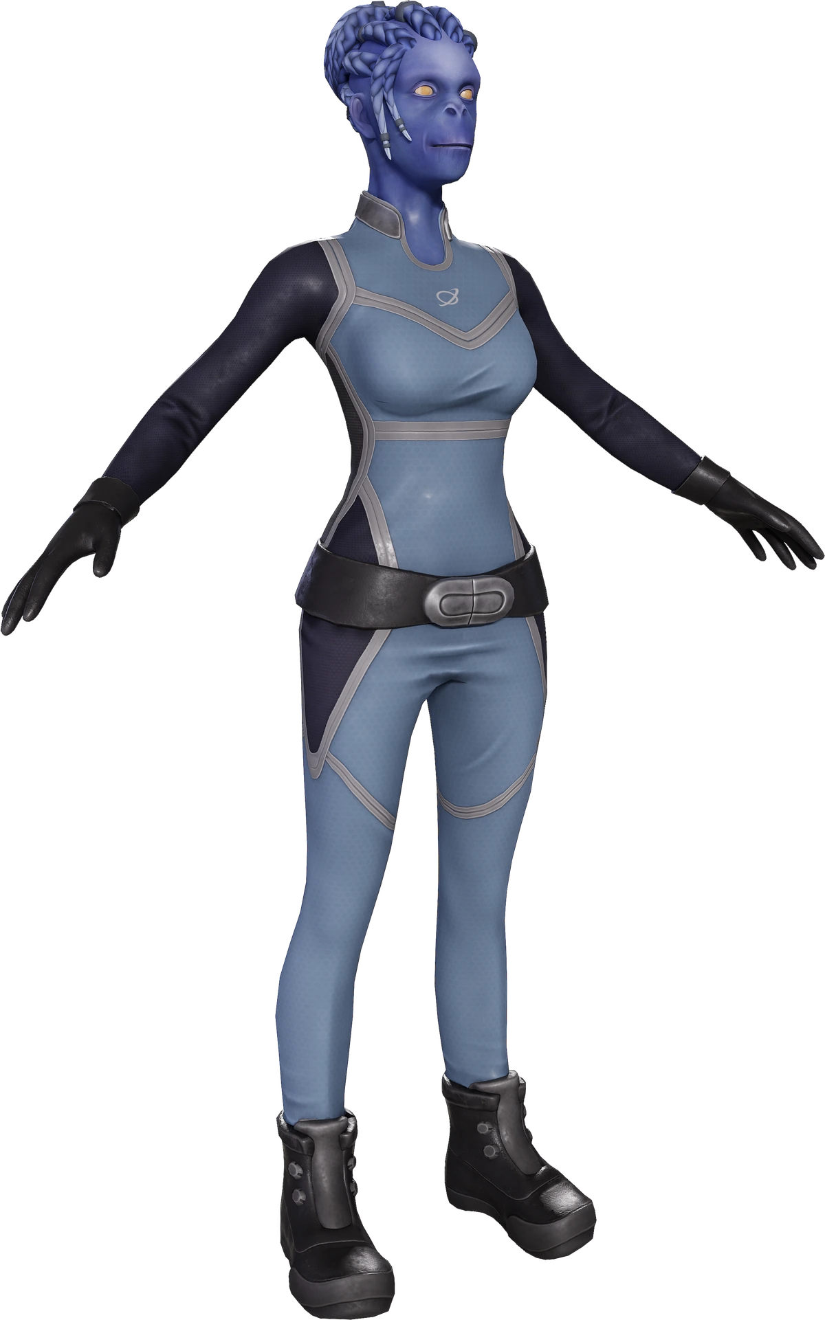Whispers of the Void: alien character, three-quarter view