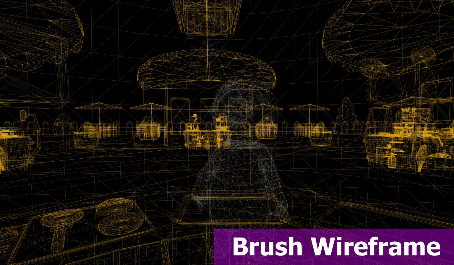 Foodland Court / Brush Wireframe